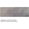 thumbnail image 3 of Custom Size Runner Rug Hexagon Trellis Design Gray Color 26 or 31 inch Wide Pick Your Length Non-Slip Rubber Backing Stair Runner, 3 of 5