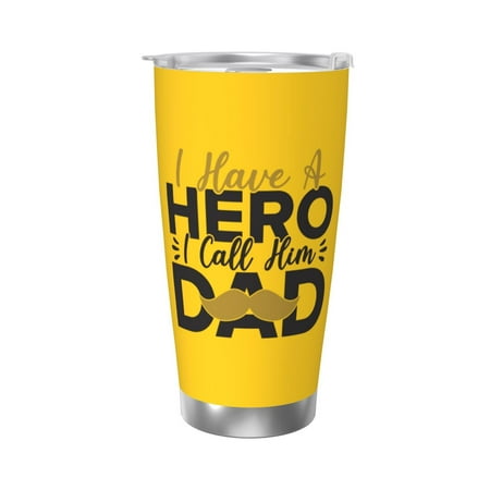 

I have a hero i call him dad 20 Oz Water Bottle Insulated Tumblers Stainless Steel Cups Double Wall Tumbler with Lid