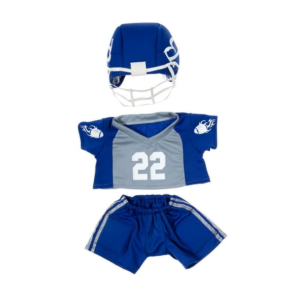 Plush Gear Football Uniform with Helmet Fits 14-18 Inch Stuffed Animals and Dolls Sports Outfit For Kids