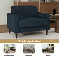 thumbnail image 4 of UIXE Oversized Accent Chair Set of 2 Corduroy Fabric Modern Armchair with Large Seat for Living Room Bedroom Reading, Navy Blue, 4 of 6