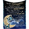 thumbnail image 1 of LHSHID Customized Love Blanket to My Daughter from Mom and Dad You are My Sunshine I Love You to The Moon and Back Blanket, 1 of 5
