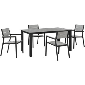 Modway Sojourn 5 Piece Outdoor Patio Sunbrella Dining Set