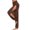 Coffee, variant on Women Harem Pants High Waist Side Slit Design Wide Leg Casual Trousers Solid Color Hip Hop Style Yoga Dance Pants