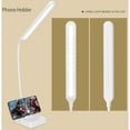 thumbnail image 4 of Lámpara de escritorio LED inalámbrica recargable por USB, intensidad regulable táctil 3 modos de color, lámpara de lectura de mesa para niños mesita de noche para dormitorio, 4 of 5