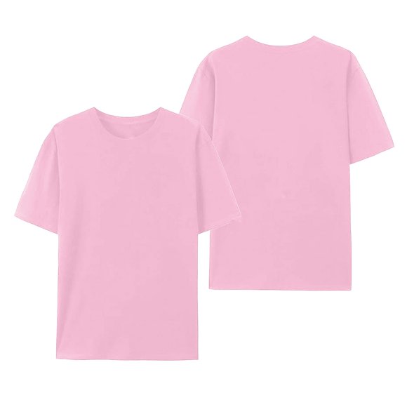 T Shirts For Women Design Your Own Shirt Text//Logo Tee Printed Photo Front/Back Women'S T-Shirts Light Pink L