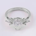 thumbnail image 6 of solitaire jewels 1.5CT Pear Moissanite 7 Stone Engagement Ring For Women, 18K White Gold, 6 of 8