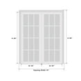thumbnail image 7 of French Double Panel Lite Doors 72 x 84 with Hardware | Lucia 22 Matte White with Frosted Opaque Glass, 7 of 7