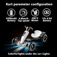 thumbnail image 6 of Conchico 12V Electric Pedal Go Kart for Kids, Foldable Go Cart with Adjustable Seat for Kids Aged 3-6 Years Old, White, 6 of 8