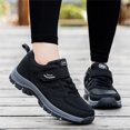 thumbnail image 6 of Xiaoxatg Women's Sneakers Casual Flat Lace Up Shoes for Ladies Fashionable Non- Walking Footwear 8.5 Black, 6 of 7