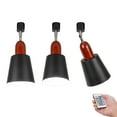 thumbnail image 1 of FSLiving H Type Track Lighting,Black Ceiling Spotlighting Remote Control, Color Changing RGB Tunable White A19 Smart Bulb Mini Cone Lights for Kitchen Island Shopwindow Disco Ball - Set of 3, 1 of 7