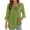 Green, variant on BLVB Womens 3/4 Length Sleeve Tops Spring Summer Tie Front Ruffle Shirts Casual Bell Sleeve Pleated Blouses Boho Outfits