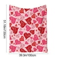 thumbnail image 3 of Valentine's Throw Blanket, Valentines Heart Warm Soft Plush Flannel Fleece Throw Cozy Blanket for Mom Couple Couch Chair Bedroom Picnic Home Decorative, 39 x 51 Inch, 3 of 7