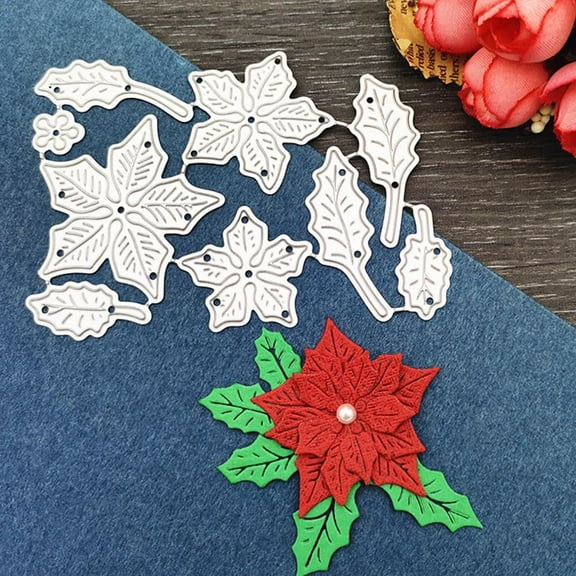 3D Rose Flower Metal Die Cuts,Wedding Flower Leaf Leaves Cutting Dies Cut Stencils for DIY Scrapbooking Album Decorative Embossing Paper Dies for Card Making