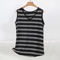 thumbnail image 4 of Jalioing Striped Tank Tops Womens Casual Comfy V Neck Sleeveless Summer Shirts Fashion Loose Plus Size Basic Blouses, 4 of 5