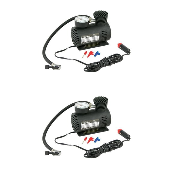 2 PCS High Pressure Air Pump Car Compressor Inflatables Tire Black