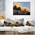 thumbnail image 3 of Designart Foggy Hills in Zion National Park - Landscape Printed Throw Pillow - 18x18, 3 of 4