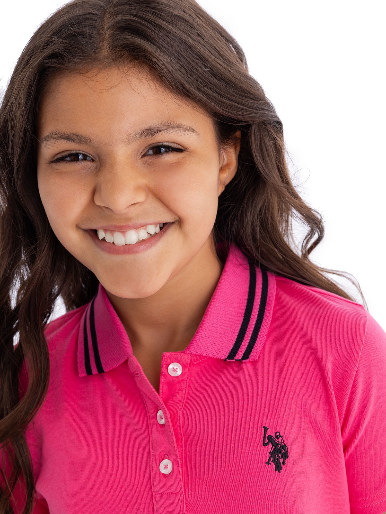 U.S. Polo Assn. Girls Short Sleeve Polo Shirt, Sizes 4-18