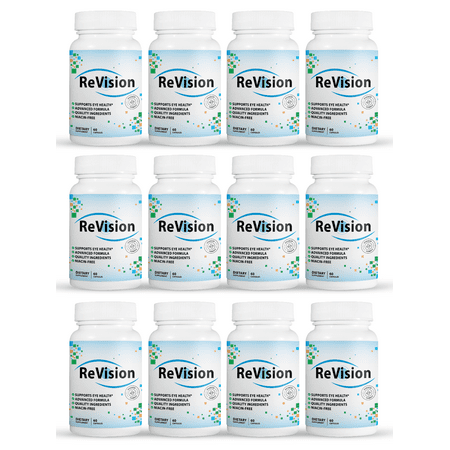 12 Pack ReVision Advanced Vision Supplement Supports Eye Health 60 Capsules x12