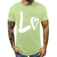 thumbnail image 4 of Baqcunre Valentine'S Day Shirts For Women Men And Women With With Love Printed Couple T Shirt Short Sleeve Top(Green XS-4XL),Womens Tops Graphic Tees For Women Shirts For Women Womens Tops, 4 of 6