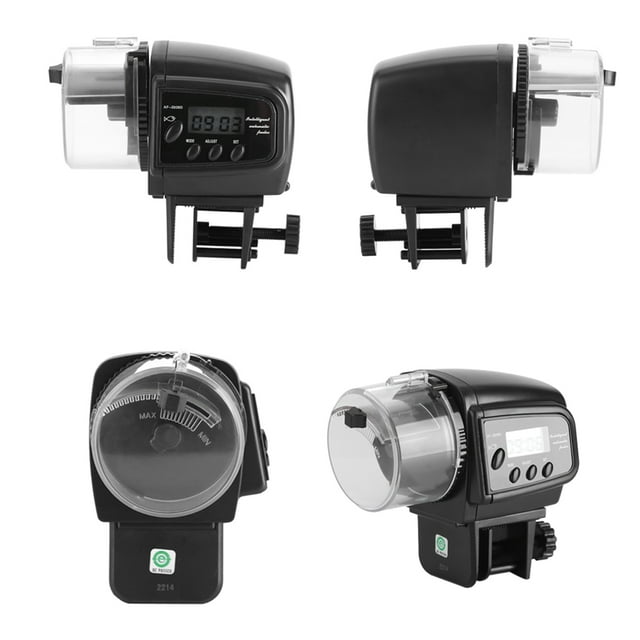 Alimentador de peces ANGGREK LCD digital Dispensador electrónico de alimentador de peces Temporizador automático