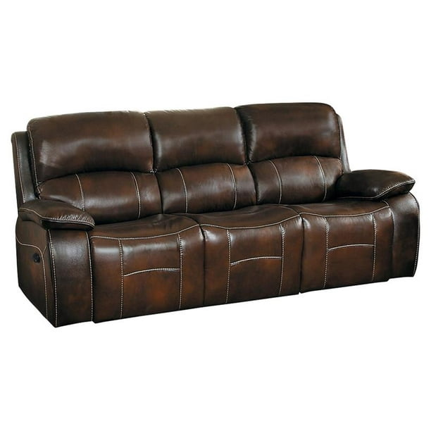 Lexicon Mahala Traditional Leather, Traditional Style Leather Reclining Sofa
