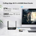 thumbnail image 4 of WiFi 6 Router AX3000 WiFi Router Gigabit Ethernet Mesh Router, 802.11ax Network Router for Gaming and VR, 160MHz & IPv6, 4 of 11