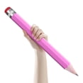 thumbnail image 1 of Lápiz Novelty smrtcol Wooden Jumbo de 35,56 cm con tapa rosa, 1 of 6