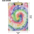 thumbnail image 2 of FMSHPON Rainbow Tie Dye Swirl Circle Batik Clipboard Hardboard Wood Nursing Clip Board and Pull for Standard A4 Letter 13x9 inches, 2 of 7