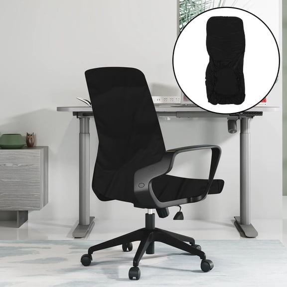 OFFIGAM Black Stretch Gaming Chair Cover with Nonskid Design for Office Seat Protection