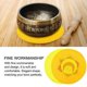 thumbnail image 4 of 2 Pcs Hand Embroidered Seven Chakra Sound Bowl Mat Coaster for, 4 of 5