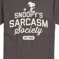 thumbnail image 3 of Peanuts - Snoopy Sarcasm Society - Men's Short Sleeve Graphic T-Shirt, 3 of 6