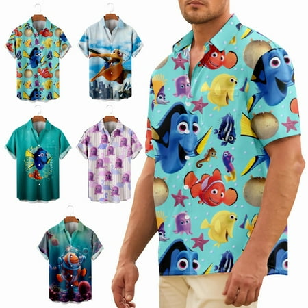 

Toddler Boys Sea Casual Button Down Tee Shirts Regular Holiday Bowling Shirts Regular & Big Man Sizes
