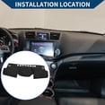 thumbnail image 2 of Cubierta del tablero Unique Bargains para Toyota Prius V 2012-2020 / Consola central / Antideslizante / Franela / 1 Pcs Negra, 2 of 6