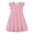 thumbnail image 4 of Girls Summer Dress Floral Print Short Sleeve Casual Playwear A-Line Elastic Waist Comfortable Outfit for 6-15 Years Kids, 4 of 4