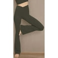 thumbnail image 4 of ZENFLEX Women's Casual Bootleg Yoga Pants V Crossover High Waisted Flare Workout Pants Leggings, 4 of 6