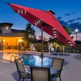 thumbnail image 5 of EliteShade Sunbrella Solar Umbrellas 9ft Market Umbrella with 80 LED Lights Patio Umbrellas Outdoor Table Umbrella with Ventilation and 5 Years Non-Fading Top,Maroon, 5 of 5