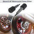 thumbnail image 2 of Unique Bargains 1.1" Motorcycle Slider Frame Aluminum Alloy Plastic Wheel Fairing Protection Crash Pad Protector Guard 2.28" 6.1" Titanium Tone 2 Set, 2 of 7