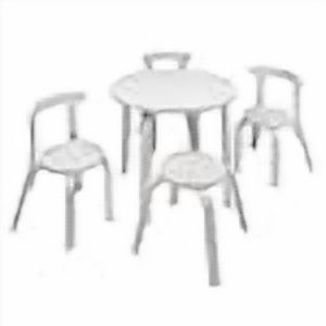 Svan Kids Table and Chair Set: 3 Chairs & Stool for Arts & Activities, 100% Wood | for Playrooms, Homes, Daycares, and Classrooms (White)