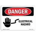 thumbnail image 1 of SignMission OS-DS-A-1218-L-1196 12 x 18 in. OSHA Danger Sign - Electrical Hazard, 1 of 1