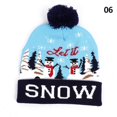 thumbnail image 1 of Christmas Hats Santa Elk Knitted Beanie Hat With LED Light Up Gift For Kids, 1 of 6
