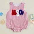 thumbnail image 4 of dmqupv Newborn Fourth of July Outfit Boy Baby Outfit Boy Girl My First Fourth of July Bubble Romper Oversized Toddler USA Clothes Red,0-3 Months, 4 of 8