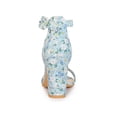 thumbnail image 2 of BLISSFUL STEP Women's Shoes Flower Print Open Toe Block High Heels Summer Sandals Blue 8, 2 of 8