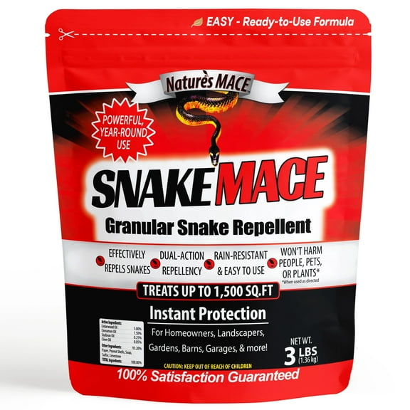 Nature's MACE Snake Repellent, 3 lb. Granular Bag, Treats up to 1,500 Sq.ft