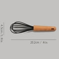 thumbnail image 2 of 8" Whisk, Stirrer, Wooden Baking Mixer, Hand-Held Tool for Mixing Ingredients, Cream, Juice, Black or Red, 2 of 4