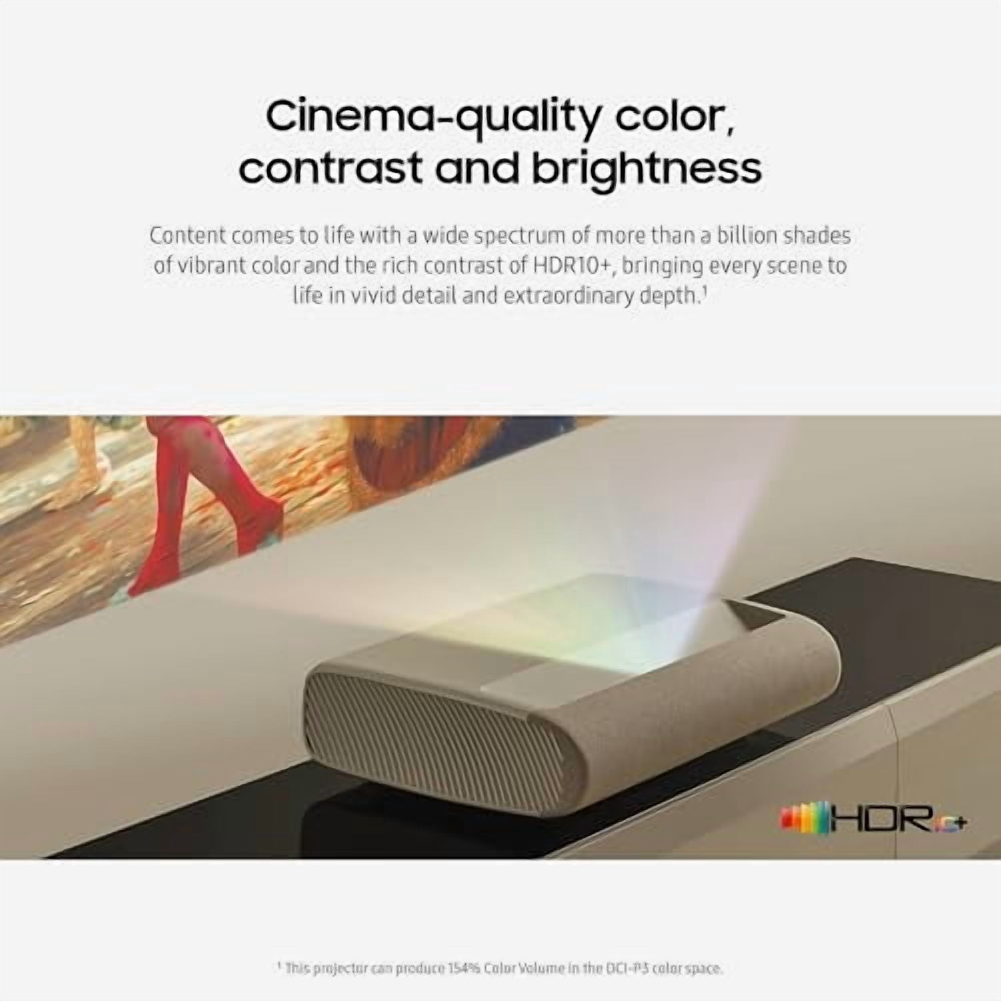 SAMSUNG 130-Inch Class LPU9D Series The Premiere Ultra Short Throw 4K AI Smart TV Triple Laser Projector for Home Theater w/ Gaming Hub, Vision Boost, Powerful Sound, Alexa Built-In, SP-LPU9DSA, 2024
