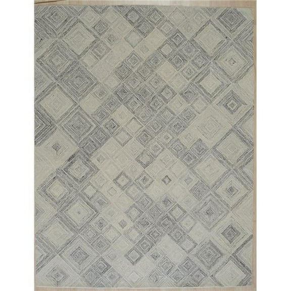 EORC  5 x 8 ft. Modern Transitional Hand Tufted Decorative Area Rug - Multi Color & Grey