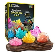 NATIONAL GEOGRAPHIC Mega Crystal Growing Lab 8 Colors to Grow with Night Light Display Stand