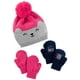 thumbnail image 1 of Set de gorro y manoplas para bebé Simple Joys by Carter's Navy/Pink 2-5T, 1 of 1