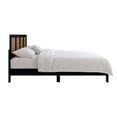 thumbnail image 6 of Home Design Missoula Queen Wood Panel Bed Frame with Rattan Accents, Black – Box Spring Required, 6 of 13