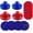 Blue&Red, variant on Air Hockey Pushers and Air Hockey Pucks Air Hockey Paddles, Goal Handles Paddles Replacement Accessories for Game Tables